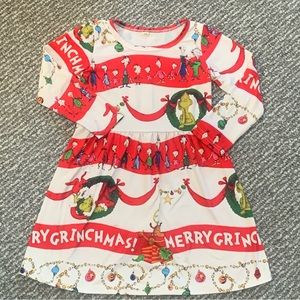 Toddler Girls Christmas Grinch Boutique Dress